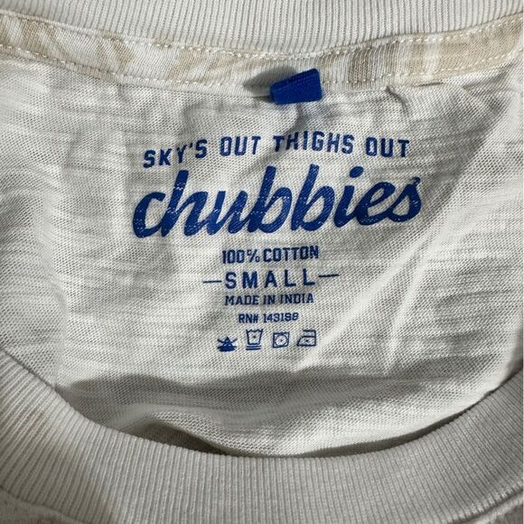 Chubbies, Thrilla Tee Shirt (Vanilla White). Size S - Picture 4 of 4